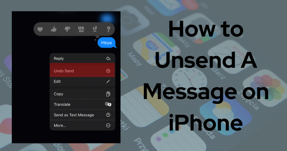How to Unsend A Message on iPhone