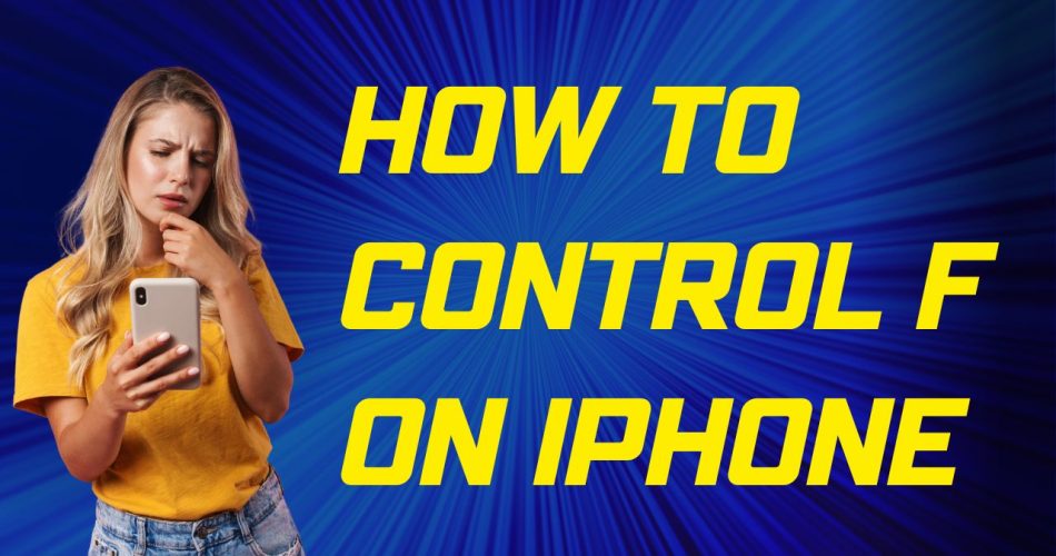 How To Control F on iPhone