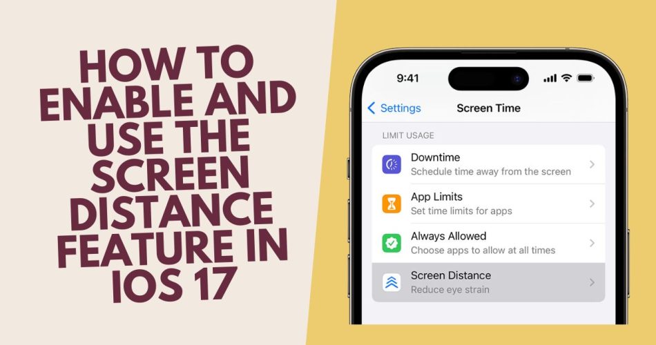 How to Enable and Use the Screen Distance Feature in iOS 17