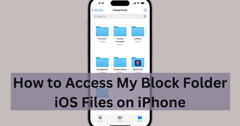 My Block Folder iOS Files